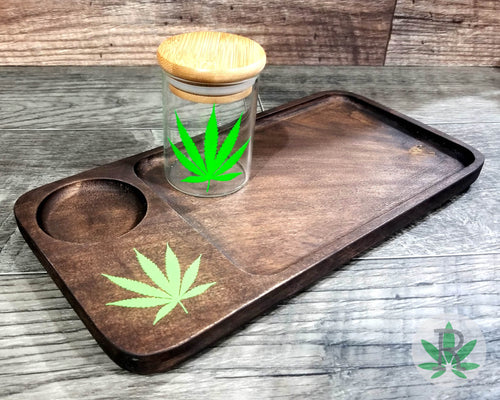 Custom Cannabis Rolling Tray for Women and Men Wood Plastic Marijuana Weed  Tray for Joints Blunts BONUS X-tray & Multi-scraper 