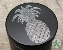 Load image into Gallery viewer, Pineapple Engraved Herb Grinder, Weed Grinder, Spice Grinder, 420, Marijuana, Cannabis, Smoker Gift, Stoner Gift