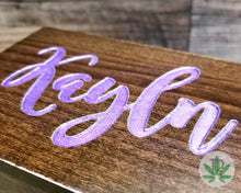 Load image into Gallery viewer, Personalized Engraved and Painted Wood Stash Box, Herb Holder, Pot Box, Stoner Gift, Marijuana Storage Accessories, Weed Supplies, Smoker