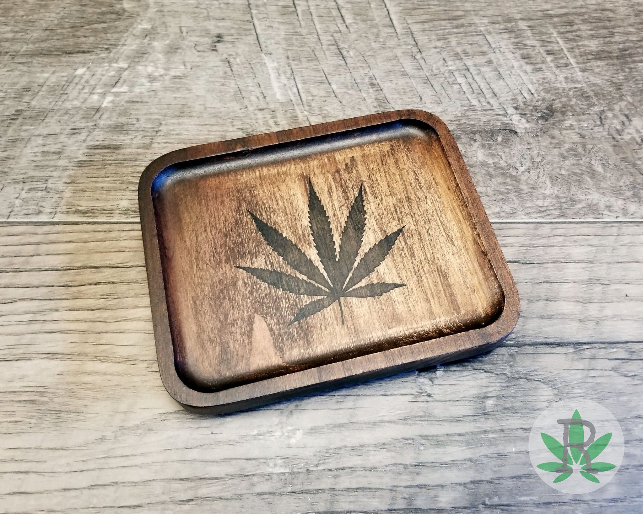 Dark Wood Rolling Tray, Marijuana Leaf Tray, Cannabis Leaf Tray, Joint Tray,  Tobacco Tray, Marijuana Gift, 420 Gift, Stoner Gift, Weed Gift