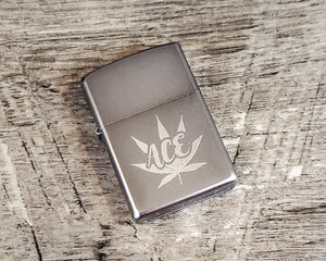 Personalized Engraved Windproof Lighter, Custom Official Brand Refillable Lighter with Your Choice of Text