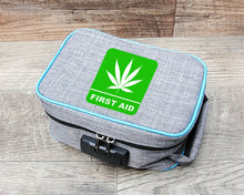 Load image into Gallery viewer, Smell Proof Padded Locking First Aid Kit Travel Case, Medical Marijuana Travel Bag, Cannabis Kit, Weed Smoker Accessories, Stoner Gift